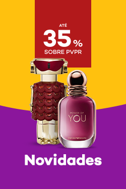 Novidades de Perfumes com destaque promocional de at&eacute; 35% sobre pre&ccedil;o de Venda ao P&uacute;blico Recomendado
